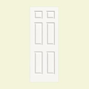 JELD-WEN Smooth 6-Panel Solid Core Painted Molded Interior Door Slab
