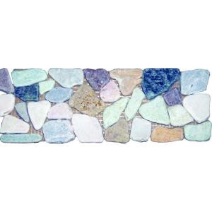 MS International Tumbled Rock Strip 4 in. x 12 in. Marble Listello Floor & Wall Tile (1 Ln. Ft. per piece)
