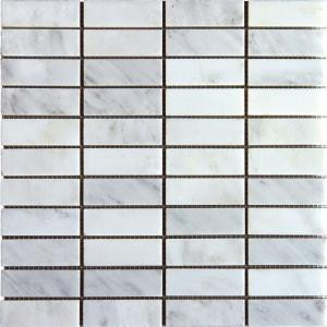 MS International Greecian White 1 in. x 3 in. Mosaic Honed Marble Floor & Wall Tile