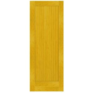 Steves & Sons 1-Panel Shaker Solid Core Prefinished Natural Bamboo Interior Door Slab