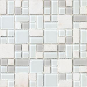 EPOCH No Ka 'Oi Kapalua-Ka420 Stone And Glass Blend Mesh Mounted Floor & Wall Tile - 4 in. x 4 in. Tile Sample