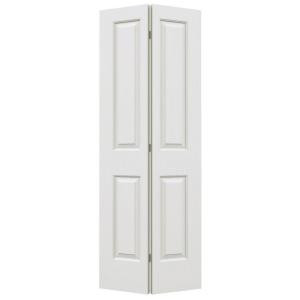 JELD-WEN Woodgrain 4-Panel Primed Molded Interior Bifold Closet Door