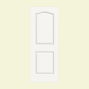 JELD-WEN Woodgrain 2-Panel Eyebrow Top Solid Core Painted Molded Interior Door Slab