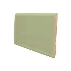 U.S. Ceramic Tile Matte Spring Green 3 in. x 6 in. Ceramic 6 in. Surface Bullnose Wall Tile