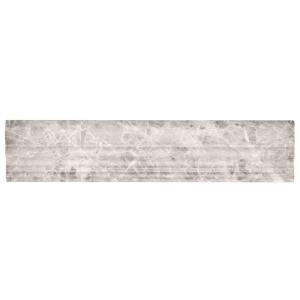 Jeffrey Court Tundra Grey 2.625 in. x 12 in. Marble Crown Wall Tile