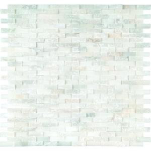 MS International Greecian White Splitface 12 in. x 12 in. Marble Mesh-Mounted Mosaic Wall Tile