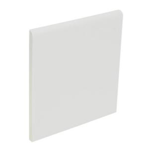 U.S. Ceramic Tile Color Collection Bright Tender Gray 4-1/4 in. x 4-1/4 in. Ceramic Surface Bullnose Wall Tile