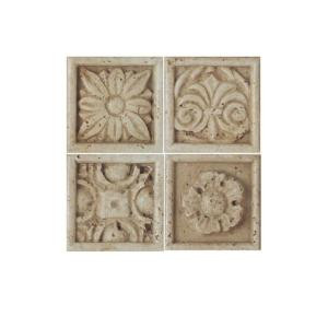 Daltile Fashion Accents 2 in. x 2 in. Resin Floral Dot Ceramic Accent Wall Tile