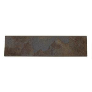 Daltile Continental Slate Tuscan Blue 3 in. x 12 in. Porcelain Bullnose Floor and Wall Tile