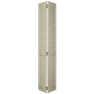 Home Fashion Technologies 2 in. Louver/Louver Behr Stepping Stones Solid Wood Interior Bifold Closet Door