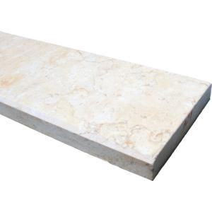 MS International Beige Double Bevelled Threshold 4 in. x 36 in. Polished Limestone Floor & Wall Tile