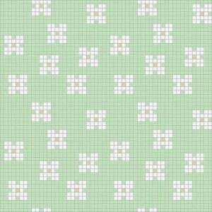 Mosaic Loft Bloom Spring Motif 24 in. x 24 in. Glass Wall and Light Residential Floor Mosaic Tile