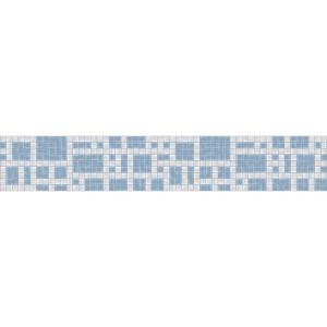 Mosaic Loft Scatter Cool Border 117.5 in. x 4 in. Glass Wall and Light Residential Floor Mosaic Tile
