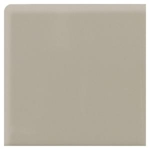 Daltile Semi-Gloss Architectural Gray 6 in. x 6 in. Ceramic Bullnose Corner Wall Tile
