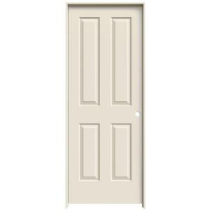 JELD-WEN Smooth 4-Panel Primed Molded Prehung Interior Door