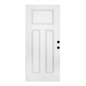 Steves & Sons Premium 3-Panel Primed White Steel Slab Entry Door