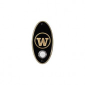 NuTone College Pride University of Washington Wireless Door Chime Push Button - Antique Brass