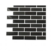 Splashback Tile Contempo Smoke Gray Brick Glass - 6 in. x 6 in. Tile Sample