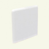 U.S. Ceramic Tile Color Collection Bright White Ice 3 in. x 3 in. Ceramic Surface Bullnose Corner Wall Tile