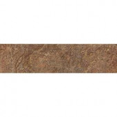 ELIANE Mt. Everest Rosso 3 in. x 12 in. Glazed Porcelain Floor and Wall Bullnose Tile