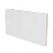 U.S. Ceramic Tile Color Collection 3 in. x 6 in. Bright Tender Gray Ceramic Wall Tile with a 3 in. Surface Bullnose