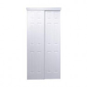 TRUporte 106 Series 48 in. x 80 in. Composite White Sliding Door