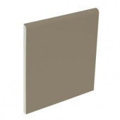 U.S. Ceramic Tile Color Collection Matte Cocoa 4-1/4 in. x 4-1/4 in. Ceramic Surface Bullnose Wall Tile