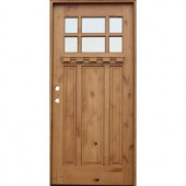 Pacific Entries Craftsman 6 Lite Stained Alder Wood Entry Door