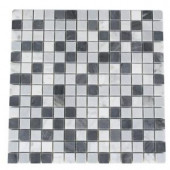 Splashback Tile Carrera and Bardiglio Blend 12 in. x 12 in. Marble Floor and Wall Tile