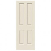 JELD-WEN Woodgrain 4-Panel Primed Molded Interior Door Slab