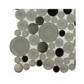 Splashback Tile Contempo Eskimo Pie Circles Glass - 6 in. x 6 in. Tile Sample