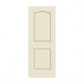 JELD-WEN Woodgrain 2-Panel Eyebrow Top Solid Core Primed Molded Interior Door Slab