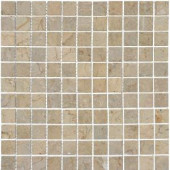 MS International Sahara Gold 1 in. x 1 in. Mosaic Polished Marble Floor & Wall Tile