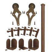 Quiet Glide 3/4 in. to 1-1/2 in. Palm-Leis Oil Rubbed Bronze Rolling Door Hardware Kit