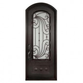 Iron Doors Unlimited Mara Marea 3/4 Lite Painted Oil Rubbed Bronze Decorative Wrought Iron Entry Door
