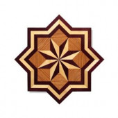 PID Floors Star Medallion Unfinished Decorative Wood Floor Inlay MS001 - 5 in. x 3 in. Take Home Sample