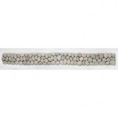 Solistone River Rock 12 in. x 12 in. Brookstone Natural Stone Pebble Border Mesh-Mounted Mosaic Tile