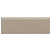 Daltile Semi-Gloss Uptown Taupe 2 in. x 6 in. Ceramic Bullnose Wall Tile