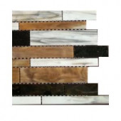 Splashback Tile Matchstix Mockingbird Glass Floor and Wall Tile - 6 in. x 6 in. Tile Sample