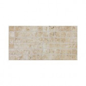 Daltile Fidenza Bianco 12 in. x 24 in. x 8mm Porcelain Mesh-Mounted Mosaic Floor and Wall Tile (24 sq. ft. / case)