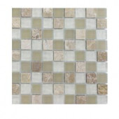 Splashback Tile Champs-Elysee Blend 1/2 in. x 1/2 in. Glass Tiles - 6 in. x 6 in. Tile Sample