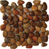 MS International Red Polished Pebbles 12 in. x 12 in. Quartzite Floor & Wall Tile