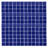 EPOCH Monoz M-Blue-1402 Mosiac Recycled Glass Mesh Mounted Floor & Wall Tile - 4 in. x 4 in. Tile Sample