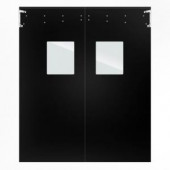 Aleco ImpacDor Optima 1/4 in. x 96 in. x 96 in. Single-Ply Black Impact Door