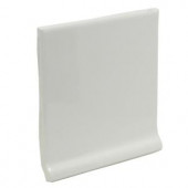 U.S. Ceramic Tile Bright Snow White 4-1/4 in. x 4-1/4 in. Ceramic Stackable Cove Base Wall Tile