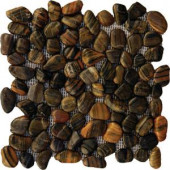 MS International Mixed Polished Pebbles 12 in. x 12 in. Marble Floor & Wall Tile