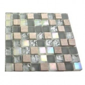 Splashback Tile Galaxy Blend 1/2 in. x 1/2 in. Marble And Glass Tile Squares - 6 in. x 6 in. Tile Sample
