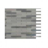 Splashback Tile Matchstix Flakesnow Glass Floor and Wall Tile - 6 in. x 6 in. Tile Sample