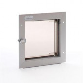 PlexiDor Performance Pet Doors 6.5 in. x 7.25 in. Small Silver Wall Mount Cat or Small Dog Door Requires No Replacement Flap