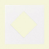 Daltile Fashion Accents Arctic White 4-1/4 in. x 4-1/4 in. Ceramic Diamond-Insert Accent Wall Tile